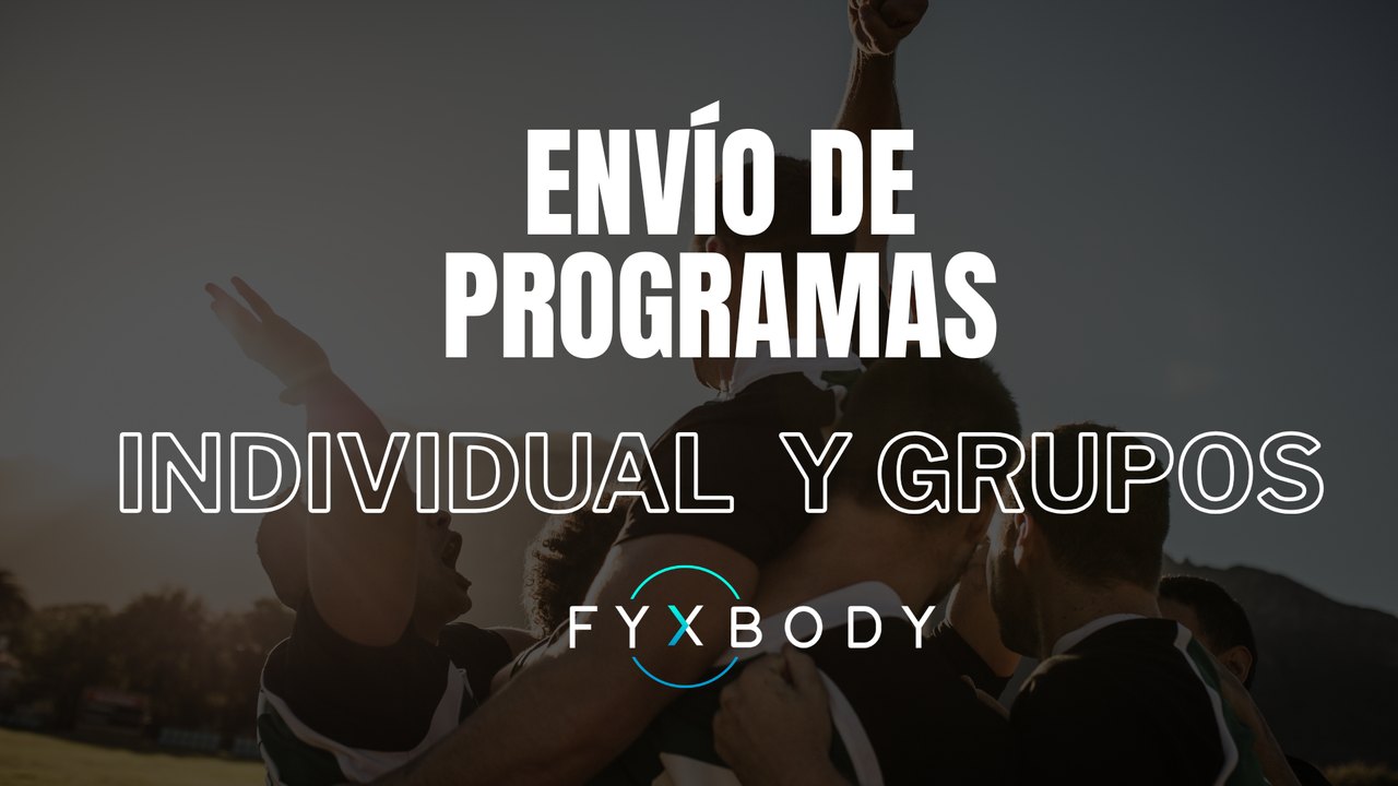 Envío de programas · Individual y grupos
